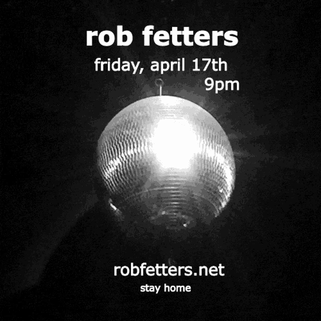 a poster for rob fetters friday april 17th at 9 pm