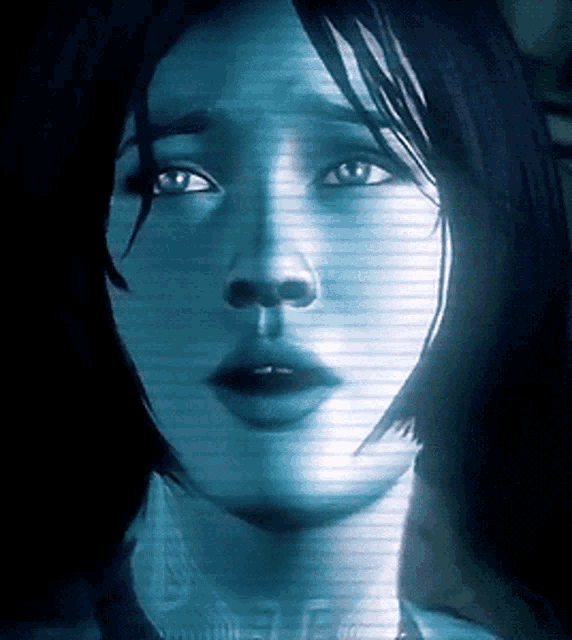 a close up of a woman 's face with a blurred background