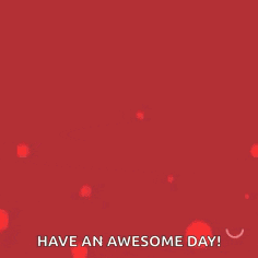 a man is waving his hand with the words `` have an awesome day '' written below him .