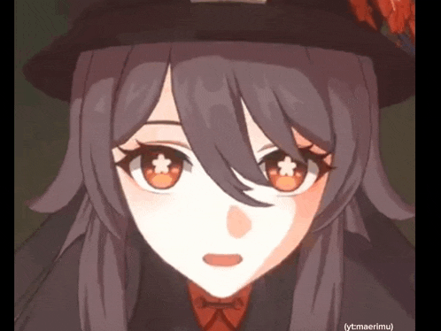 a close up of a anime girl wearing a hat and a red bow tie .