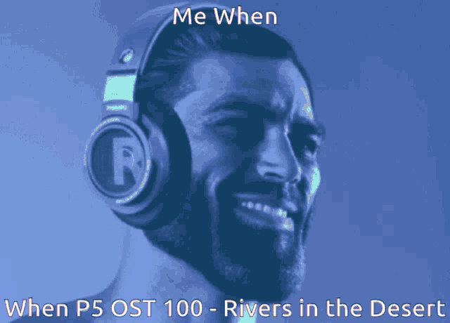 a man wearing headphones with the letter r on it
