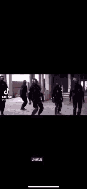 a tik tok video shows a circle with the word charlie in it