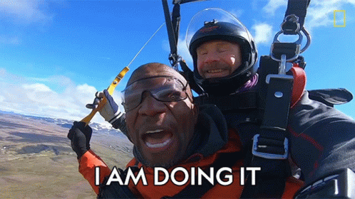 I Am Doing It Terry Crews Skydives Over Iceland GIF - I Am Doing It Terry Crews Skydives Over Iceland Running Wild With Bear Grylls GIFs