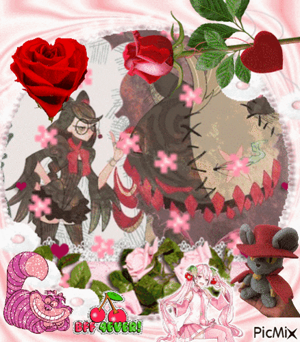 a picture of a girl and a bear with the words bff severs on the bottom right