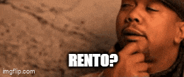 a man 's face is shown with the words " rento " written on it