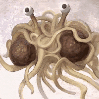 a painting of a monster made of spaghetti and meatballs .
