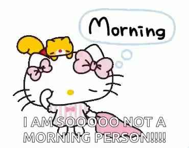 Morning Hello Kitty GIF - Morning Hello Kitty Not A Morning Person GIFs