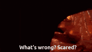 a cartoon of a man with the words " what 's wrong scared " on the bottom