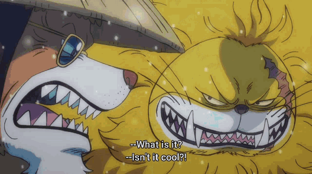 a cartoon of a fox and a lion with the lion saying what is it isn 't it cool