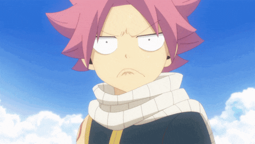 a cartoon character with a scarf around his neck making a funny face