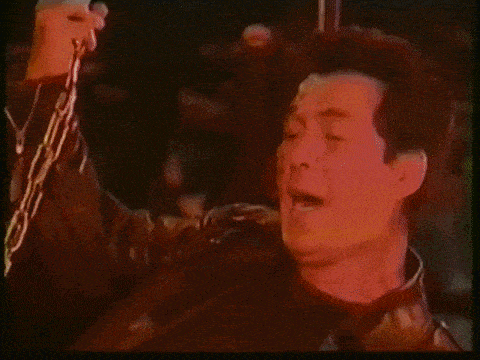 a person is giving the middle finger in a video clip .