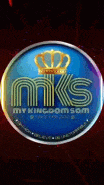 the logo for my kingdom sam has a crown on top