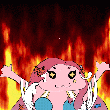 a cartoon drawing of a mermaid with a star on her face