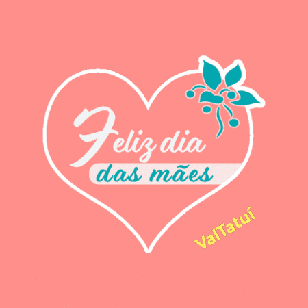 a pink heart with the words " feliz dia das mães " on it