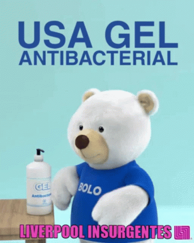 Gel Antibacterial Bear GIF - Gel Antibacterial Bear Clean GIFs