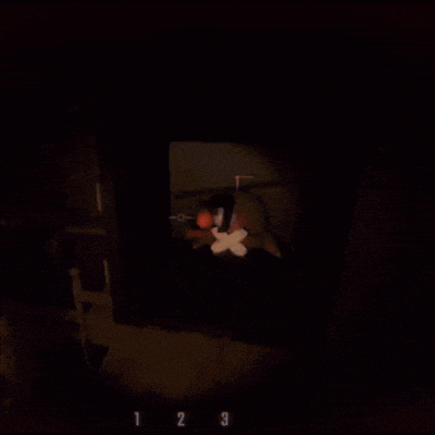 a cartoon character with a chain around his neck and the number 1 2 and 3 visible