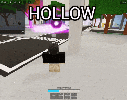 a screenshot of a video game that says hollow on it