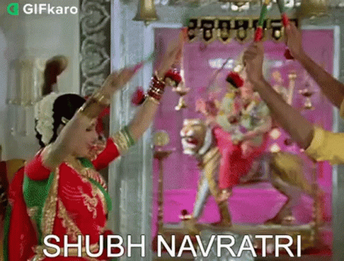 Shubh Navratri Gifkaro GIF - Shubh Navratri Gifkaro Dancing GIFs