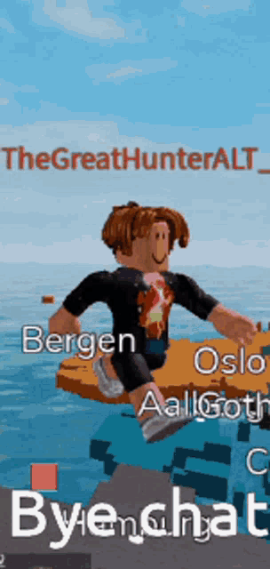 a screenshot of a roblox game with the name the greathunteralt on it