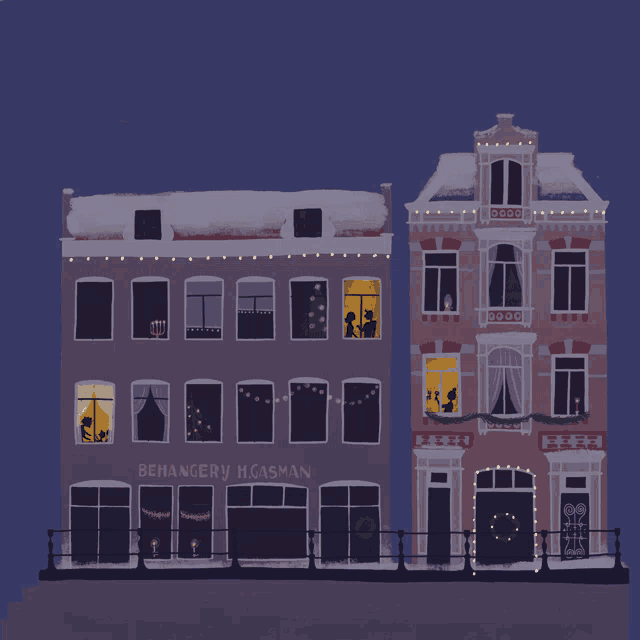 a building with a sign that says behangery hgasman