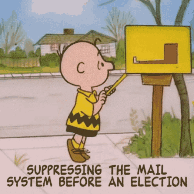 Suppressing The Mail System Before An Election Good Grief GIF - Suppressing The Mail System Before An Election Good Grief Charlie Brown GIFs
