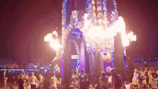 Fire Tower Pyrotechnics GIF - Fire Tower Pyrotechnics Party Tower GIFs