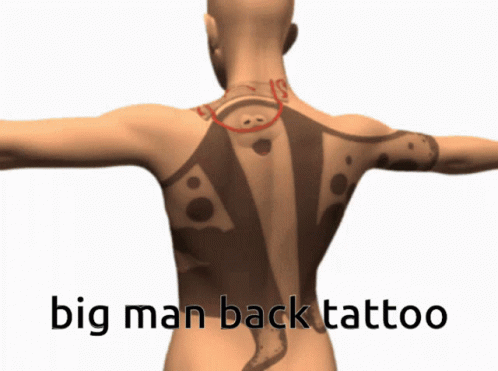 Big Man Back Tattoo GIF - Big Man Back Tattoo Splatoon3 GIFs