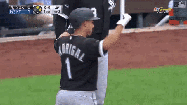 a baseball player with the name florigal on his back