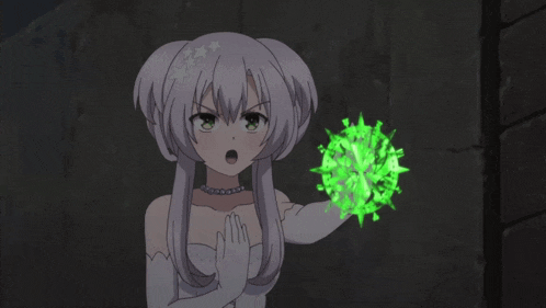 a girl in a white dress is holding a green circle with a circle of letters on it