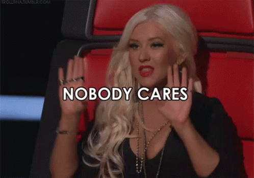 Just Stop GIF - The Voice Christina Aguilera Nobody Cares GIFs