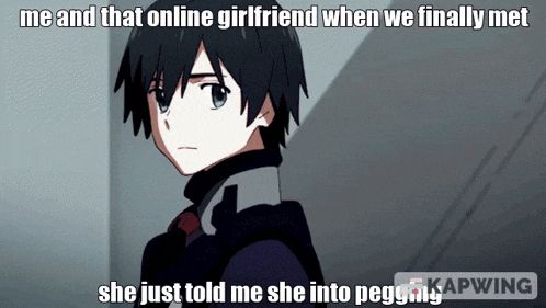 a picture of a boy with the caption me and that online girlfriend when we finally met
