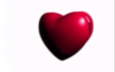 a heart shaped mirror shows a picture of a mountain