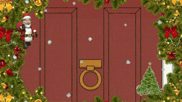 a cartoon of a man peeking out from behind a door with an o on the doorknob