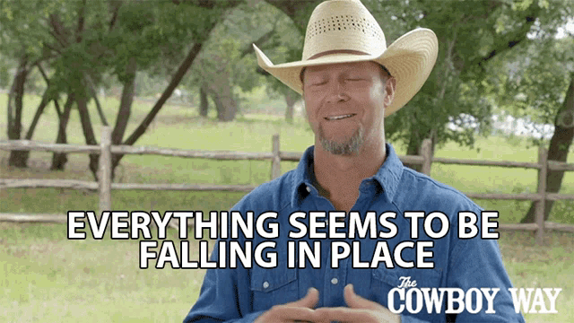 Everything Seems To Be Falling In Place Bubba Thompson GIF - Everything Seems To Be Falling In Place Bubba Thompson The Cowboy Way GIFs