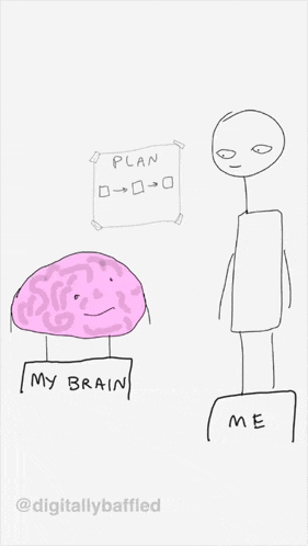 a drawing of a brain with the words " take a 5 minute break " above it