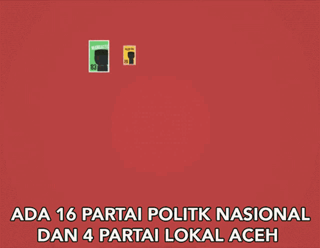 a poster showing the names of the 16 partai politik nasional