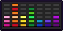 a rainbow colored equalizer with a black background and a purple frame .