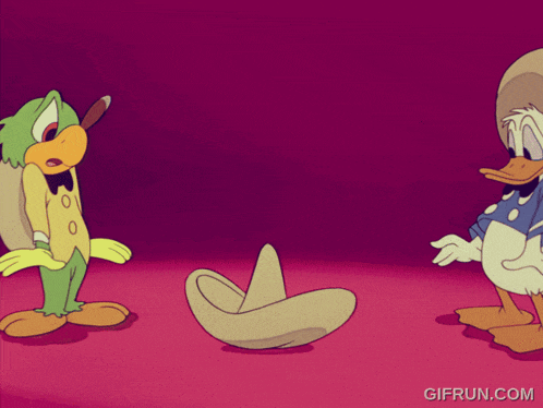three cartoon characters are standing next to each other with gifrun.com written on the bottom