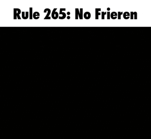a black and white photo of a woman with the words rule 265 no frieren