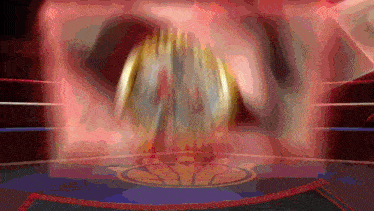 a blurred image of a basketball court with a logo for the nba