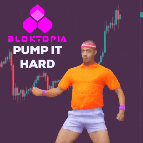 a man in an orange shirt and white shorts is dancing in front of a chart that says " pumpit hard "