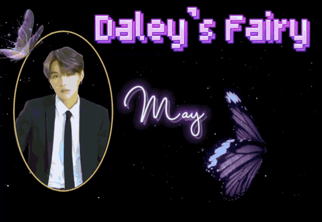 a picture of a man in a suit and tie with the words daley 's fairy