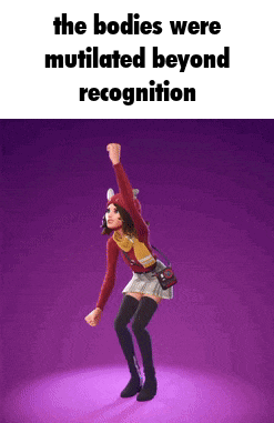the bodies were mutilated beyond recognition with a picture of a girl dancing