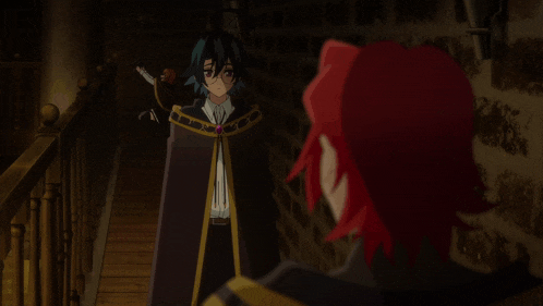 a cartoon character with red hair has a very angry expression