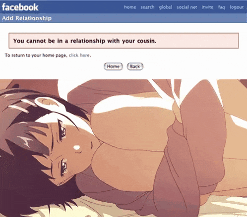 a facebook page with a picture of a girl laying on a bed