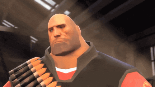 a cartoon character with a huge head and a beard holding a bunch of bullets