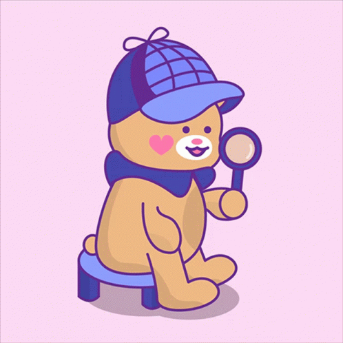Bear Detective GIF - Bear Detective Magnifying Glass GIFs