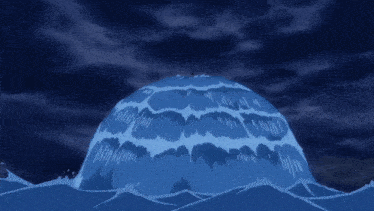 a large ball of water is surrounded by waves