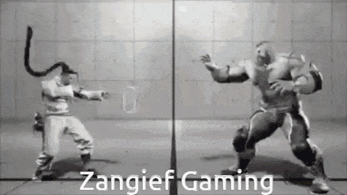 a black and white photo of two men standing next to each other in a video game .
