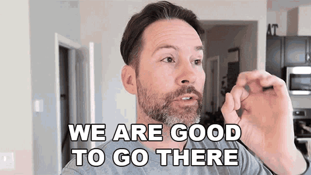 a man says we are good to go there in a kitchen